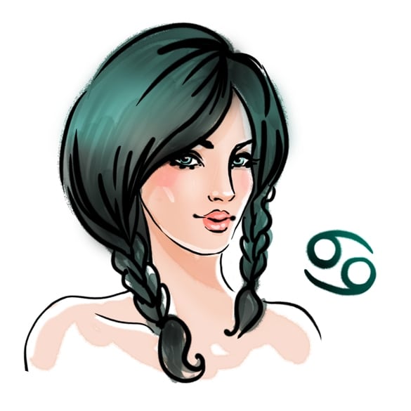 Cancer zodiac sign as a beautiful girl