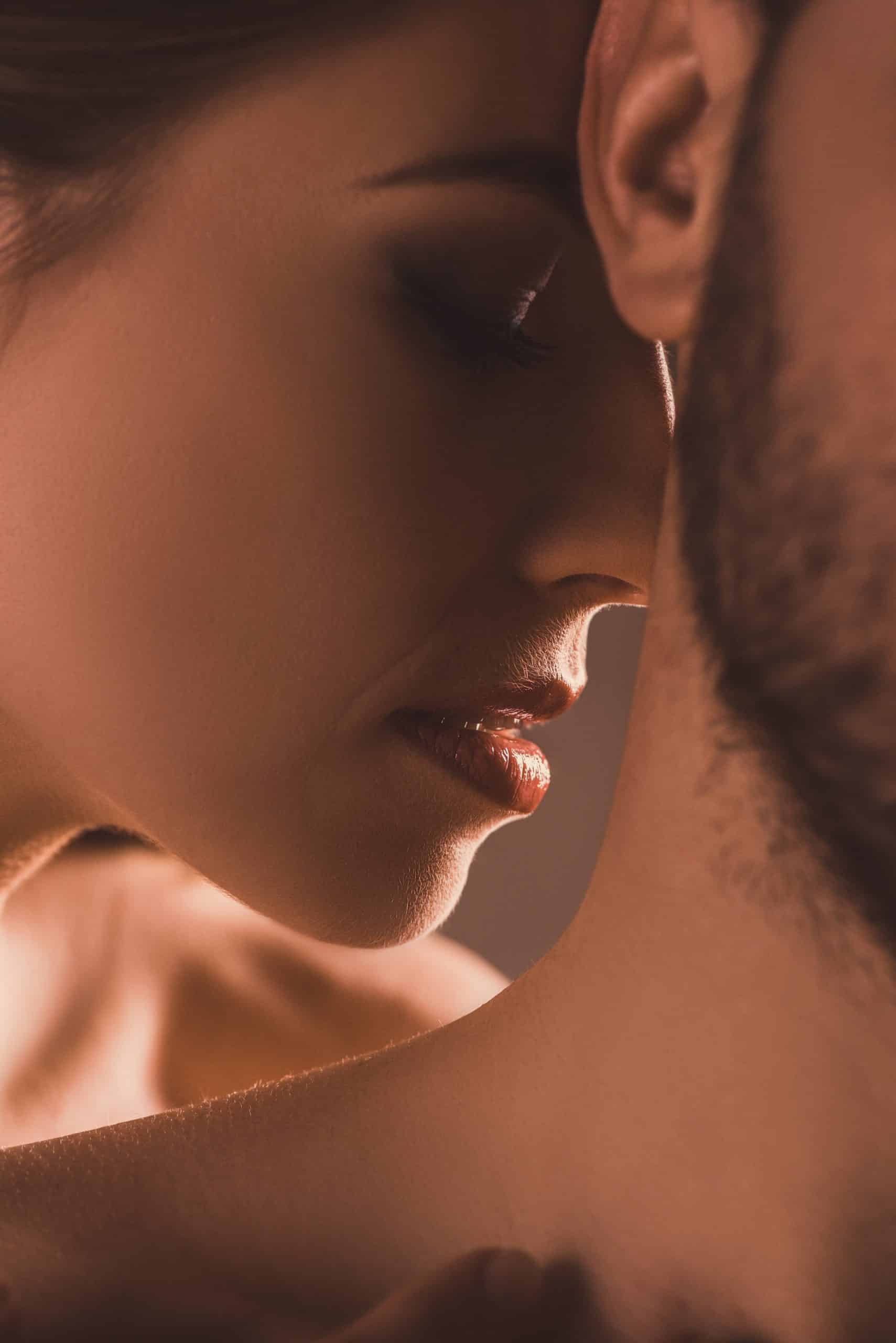 Close,Up,View,Of,Tender,Couple,,On,Brown